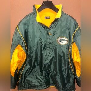Green Bay Packers NFL 1/4 Zip Pullover Sz XXL NFL Reversible Mint 2XL
